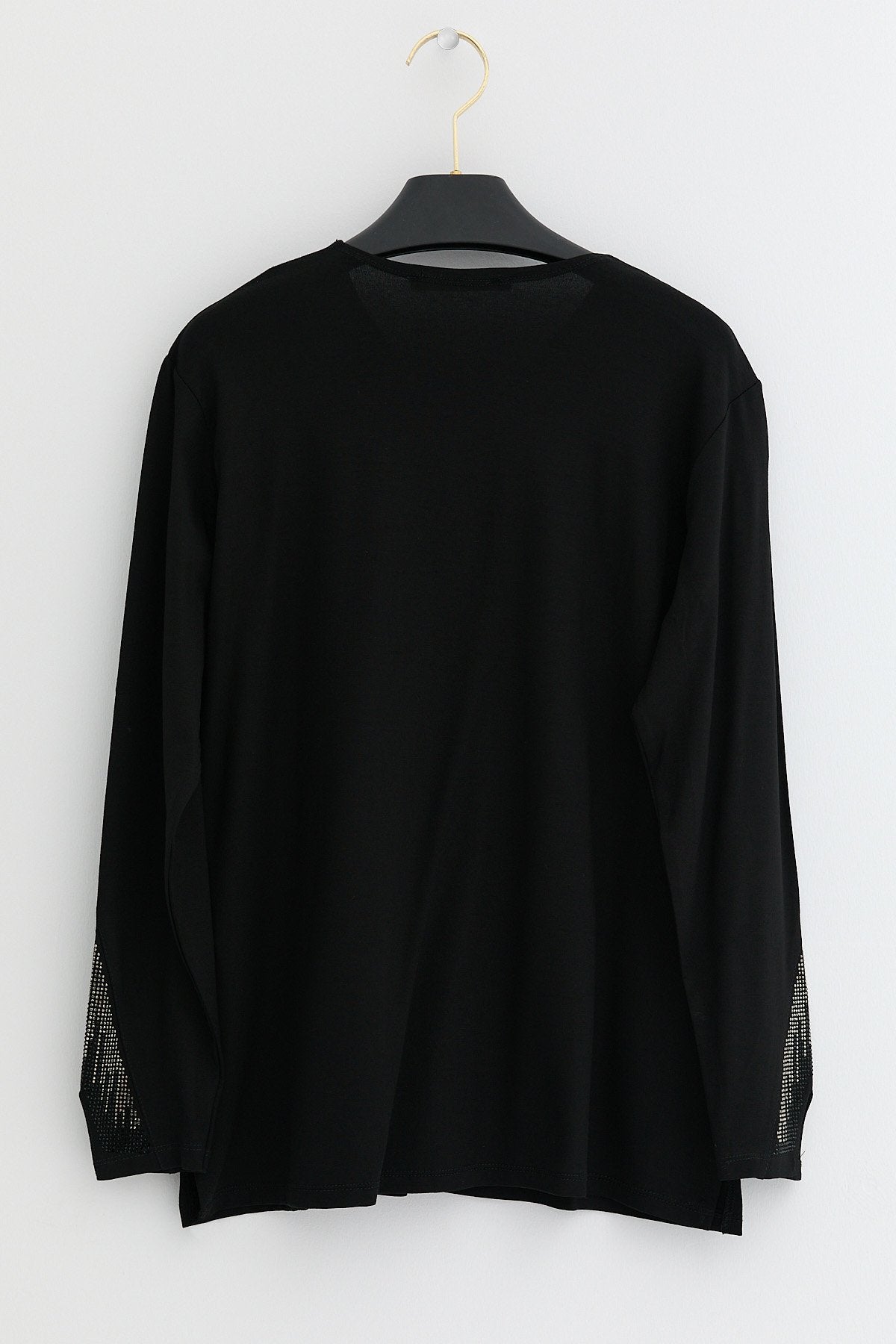 Plus Size Cotton Blouse - Black