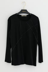 Plus Size Cotton Blouse - Black
