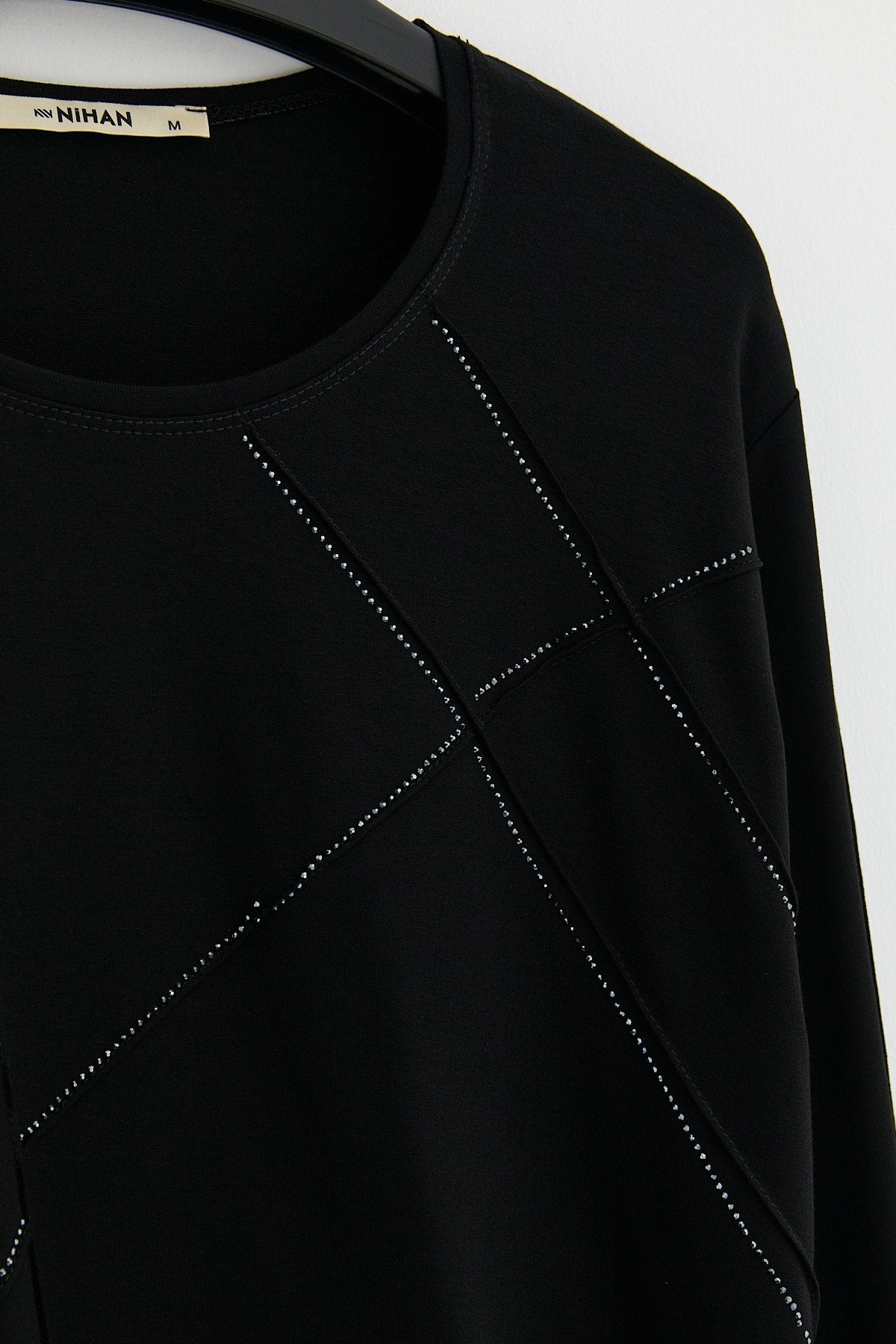 Plus Size Cotton Blouse - Black