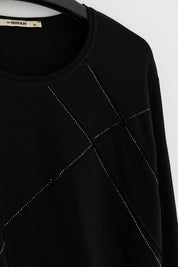 Plus Size Cotton Blouse - Black