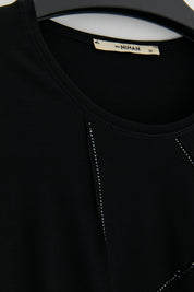 Plus Size Cotton Blouse - Black