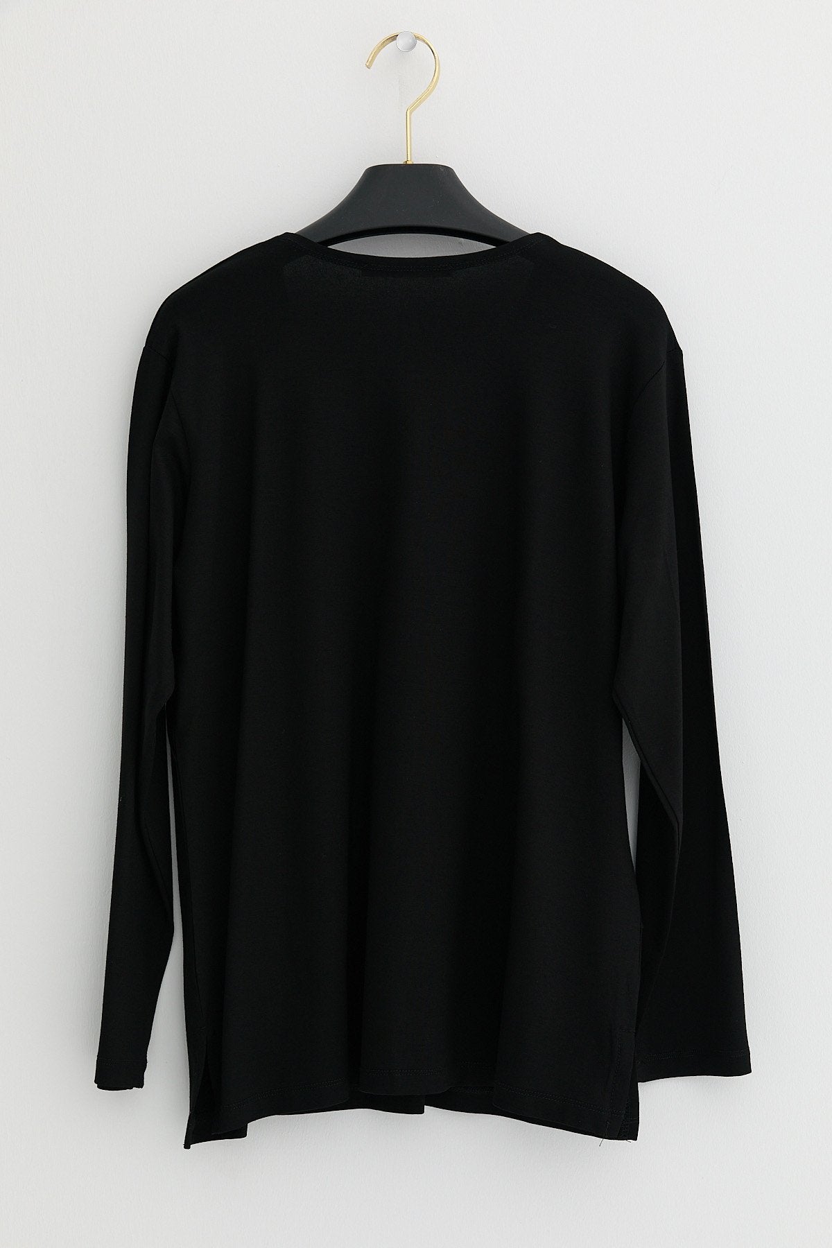 Plus Size Cotton Blouse - Black