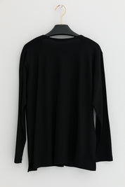 Plus Size Cotton Blouse - Black