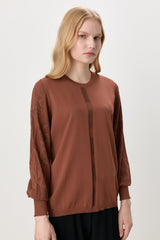Plus Size Rayon Sweater - Brown