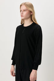 Plus Size Rayon Sweater - Black