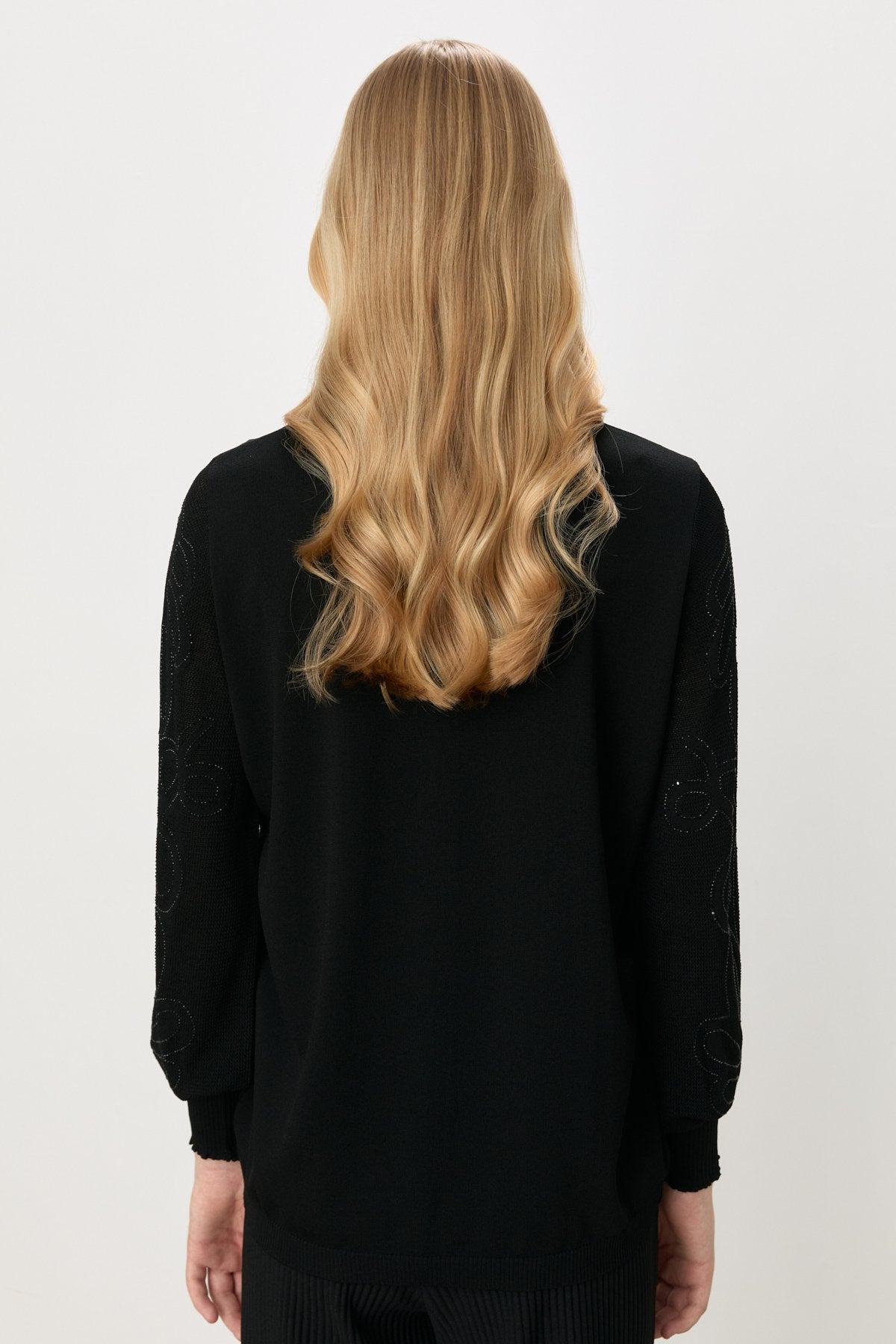 Plus Size Rayon Sweater - Black