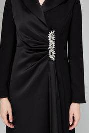 Plus Size Stylish Kaftan and Pants Set - Black
