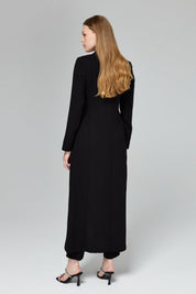 Plus Size Stylish Kaftan and Pants Set - Black