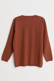 Plus Size Stone Striped Viscose Sweater - Tan
