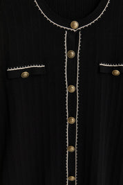 Plus Size Viscose Knit Sweater - Black