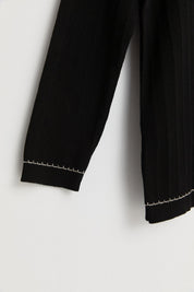 Plus Size Viscose Knit Sweater - Black