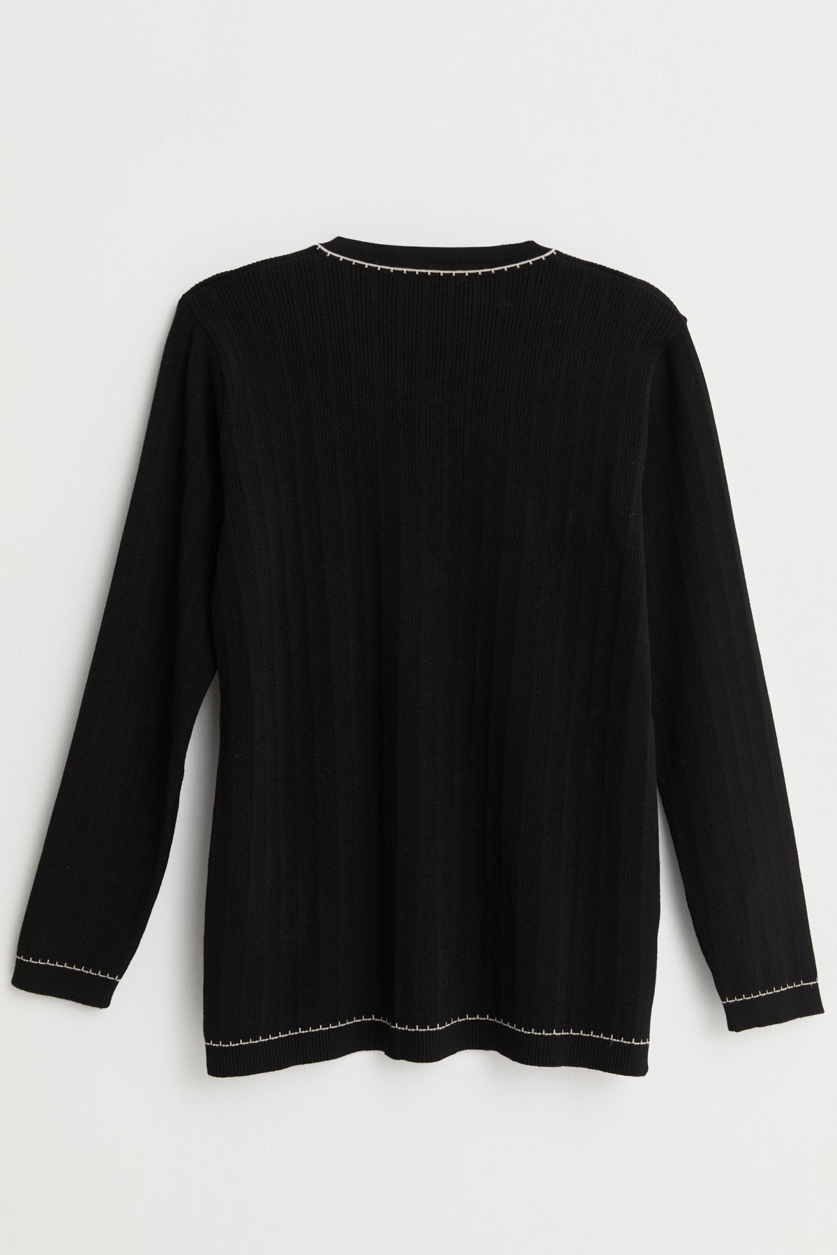 Plus Size Viscose Knit Sweater - Black