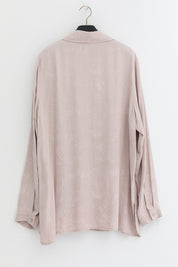 Plus Size Viscose Shirt with Side Slits - Beige
