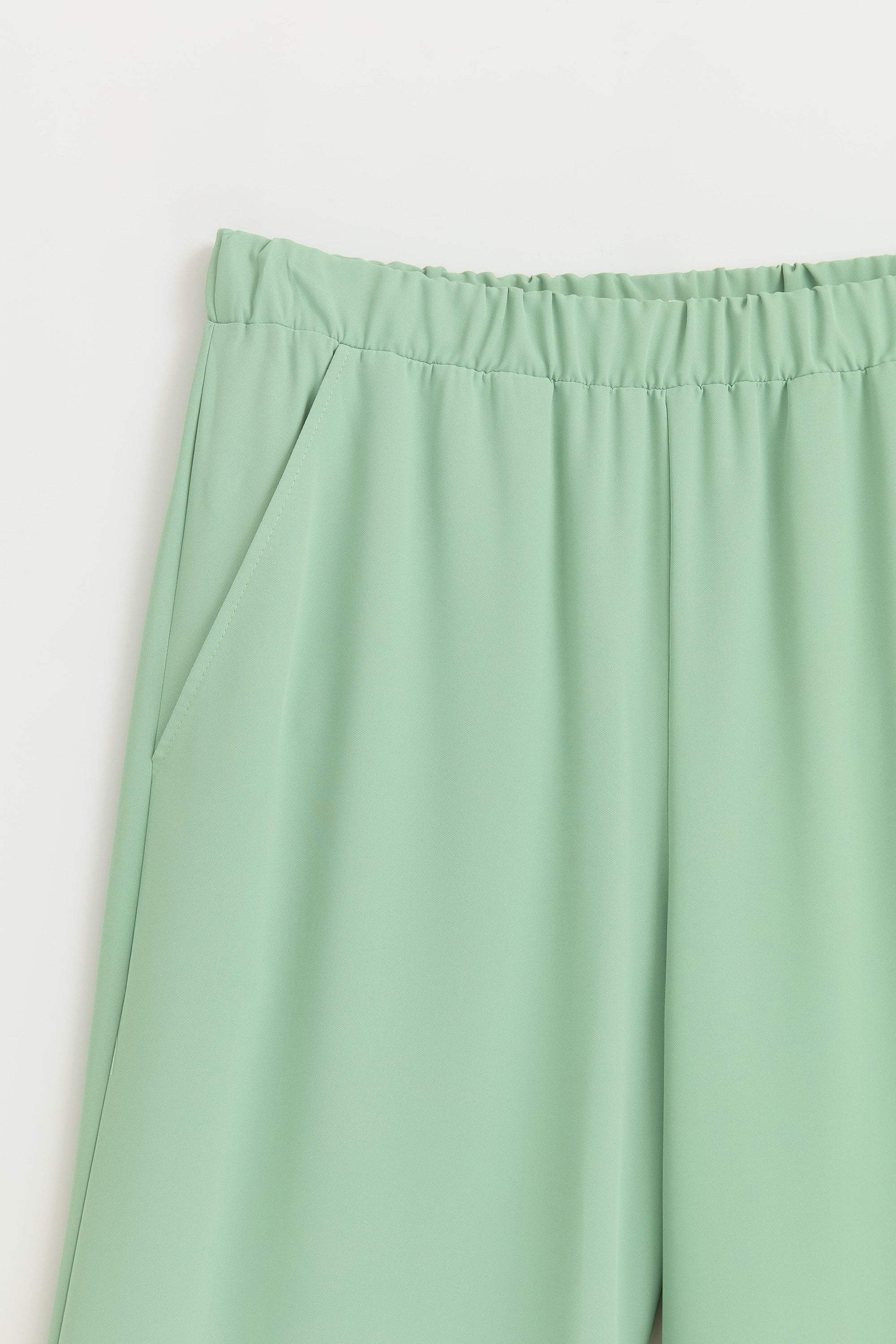 Büzgü Detaylı Şık Pantolon Tunik Takım - Yeşil