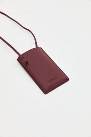 Çapraz Askılı Cep Telefonu Kılıfı - Bordo