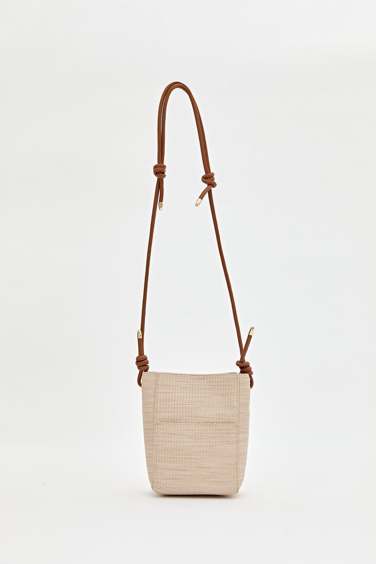 Crossbody Knitted Mini Bag - Beige