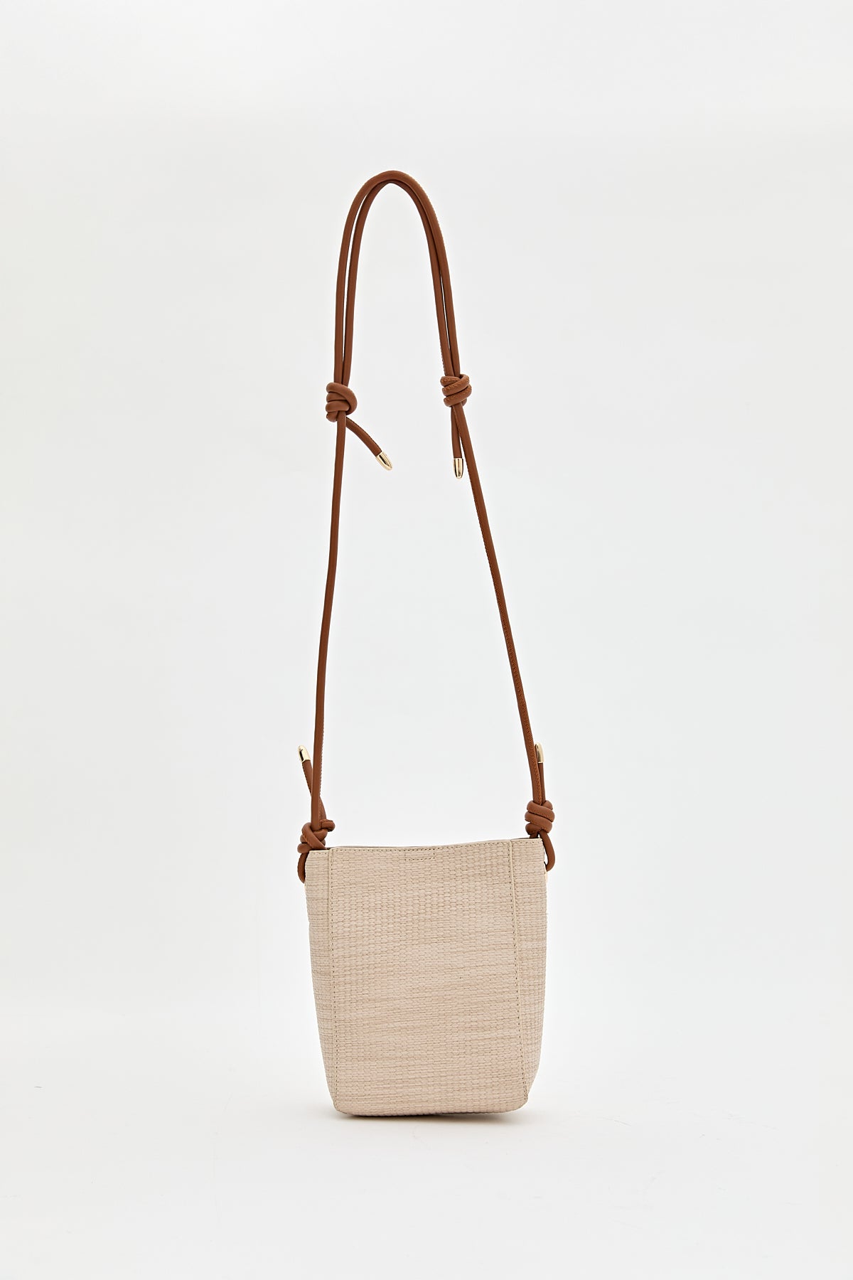 Crossbody Knitted Mini Bag - Beige