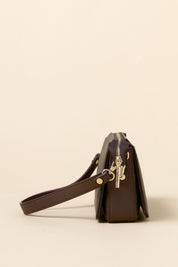 Monogram Çapraz Askılı Shopper Çanta - Kahve