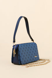 Monogram Çapraz Askılı Shopper Çanta - Lacivert