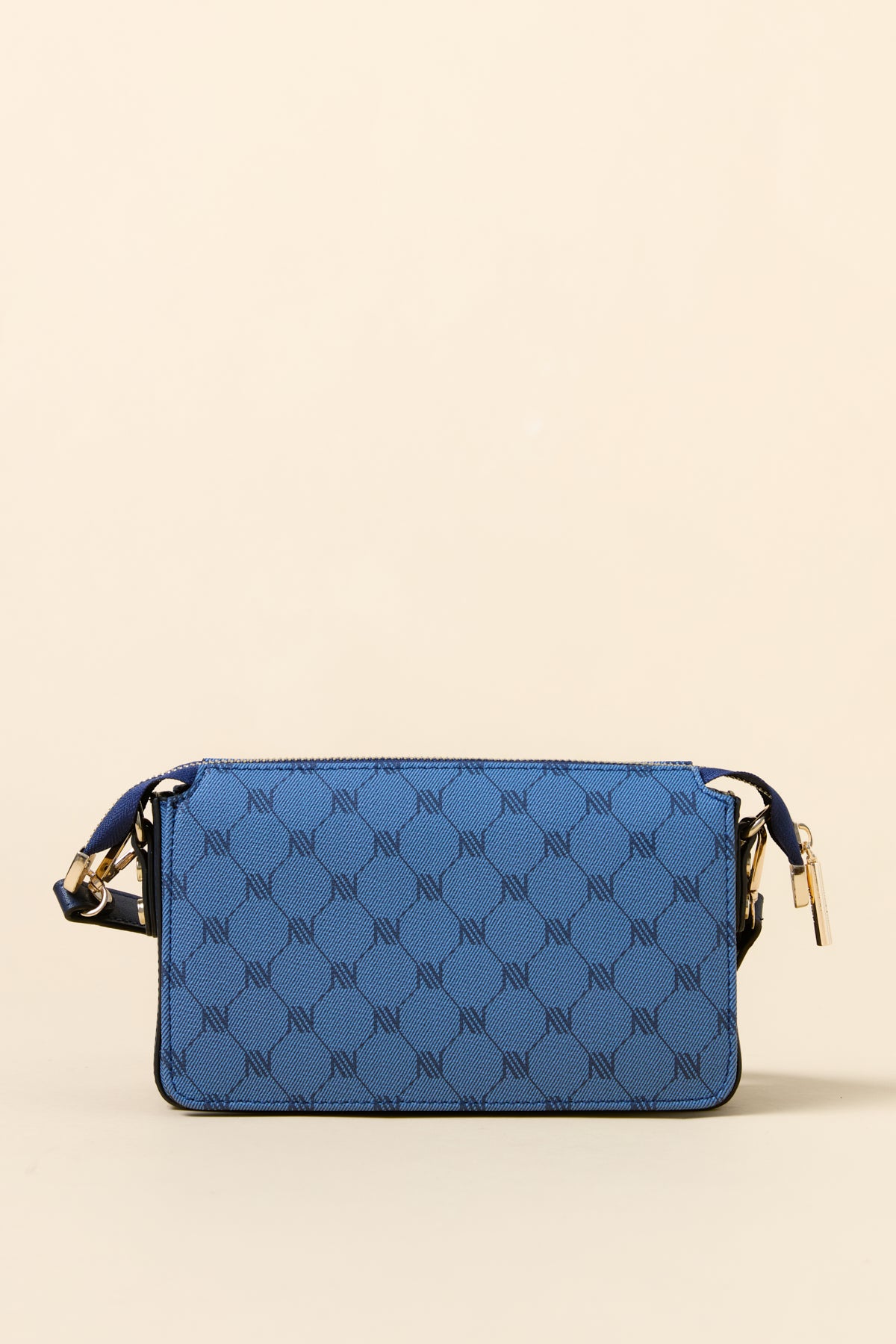 Monogram Crossbody Shopper Bag - Navy