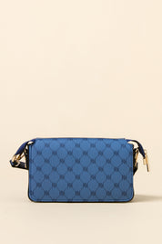 Monogram Crossbody Shopper Bag - Navy