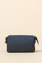 Monogram Crossbody Shopper Bag - Black