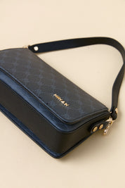 Monogram Crossbody Shopper Bag - Black