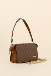 Monogram Çapraz Askılı Shopper Çanta - Taba