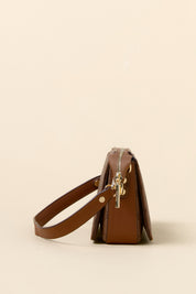Monogram Crossbody Shopper Bag - Tan