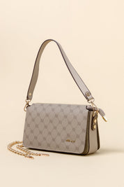 Monogram Çapraz Askılı Shopper Çanta - Vizon