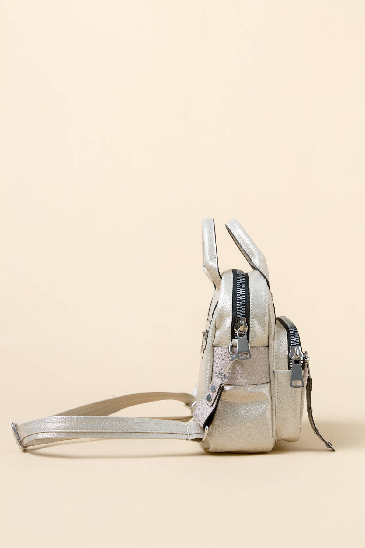 Crossbody Bag with Pocket Detail - Gold