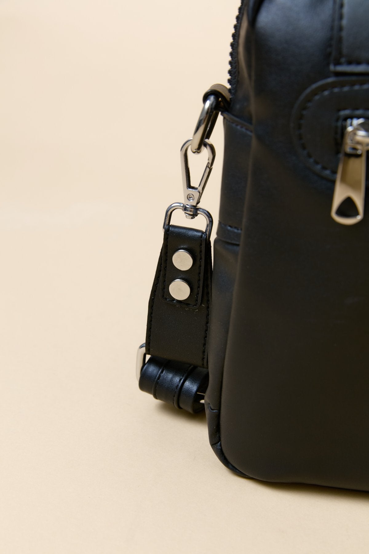 Crossbody Bag with Pocket Detail - Black