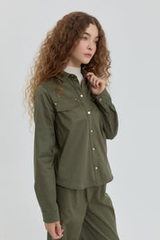 Shirt with Pocket Detail - Khaki