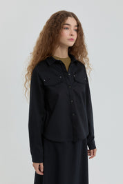 Shirt with Pocket Detail - Navy Blue