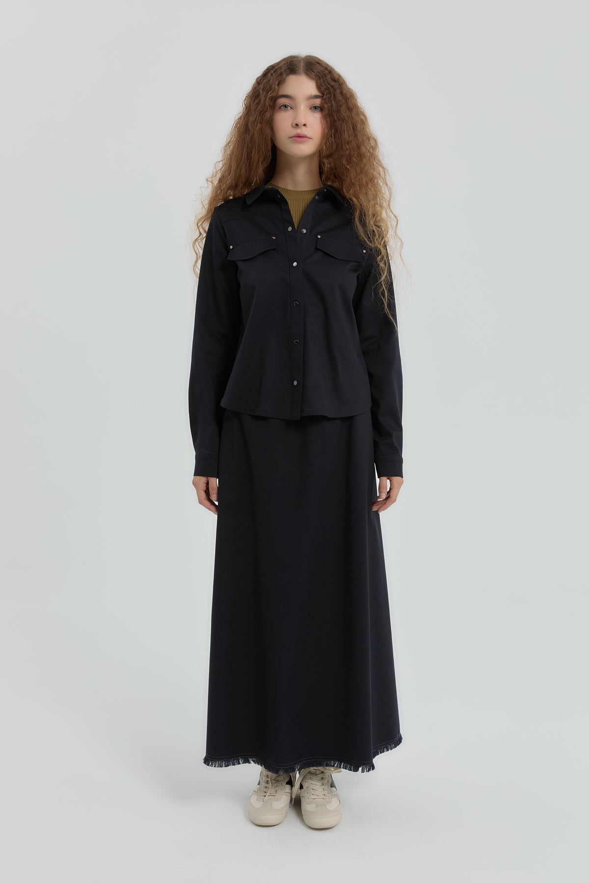 Shirt with Pocket Detail - Navy Blue
