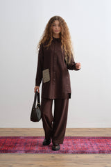 Pocket Detail Modal Tunic - Coffee
