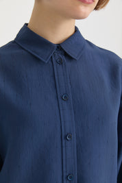 Pocket Detail Modal Tunic - Navy Blue