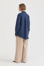 Pocket Detail Modal Tunic - Navy Blue