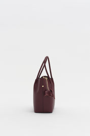 Satchel Bag with Charm - Burgundy