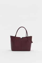 Satchel Bag with Charm - Burgundy