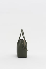 Satchel Bag with Charm Accessory - Khaki
