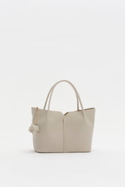 Charm Aksesuarlı Satchel Çanta - Vanilya