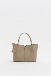 Charm Aksesuarlı Satchel Çanta - Vizon