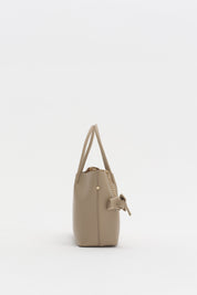 Charm Aksesuarlı Satchel Çanta - Vizon