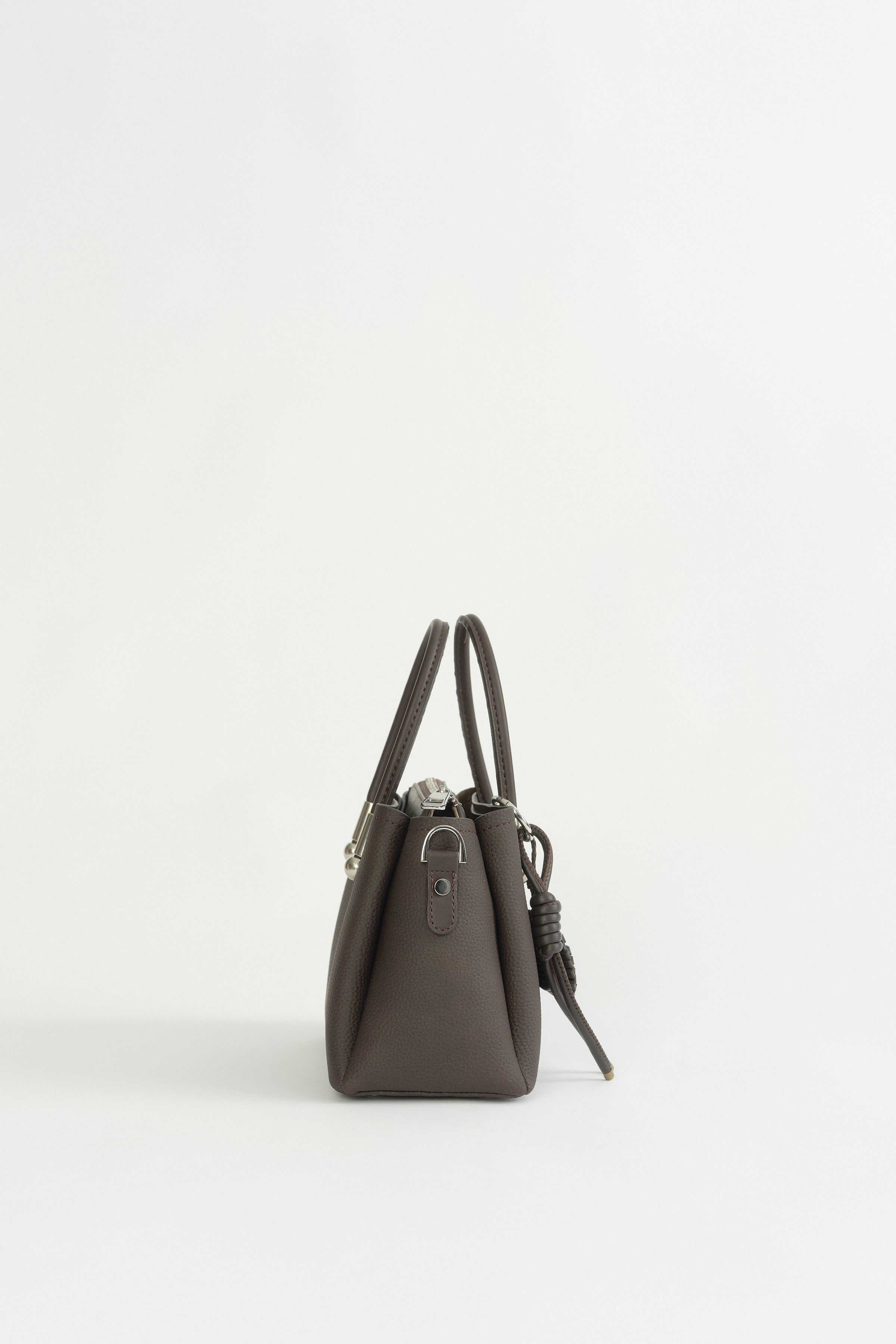 Charm Detaylı Tote Çanta - Kahve