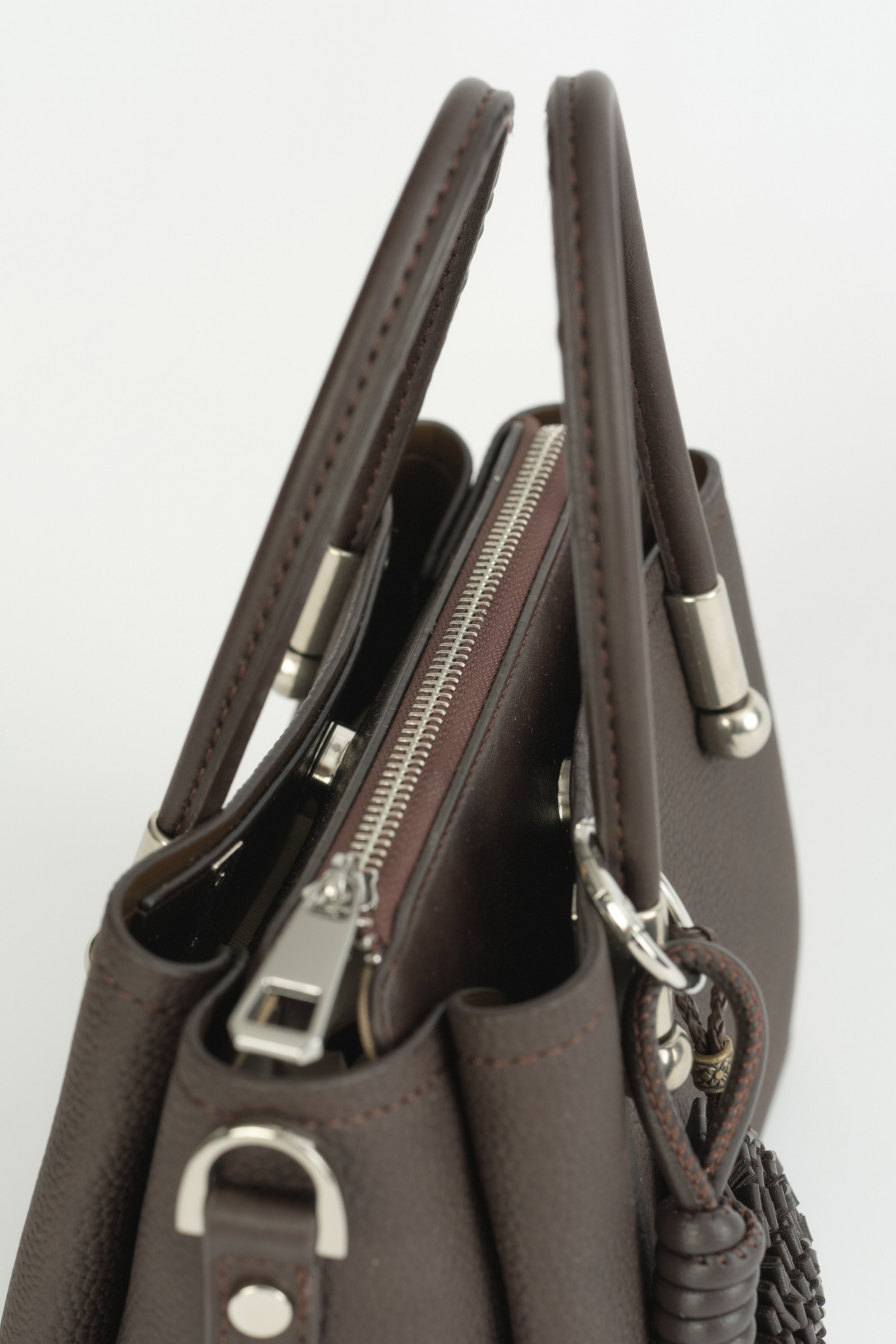 Charm Detaylı Tote Çanta - Kahve