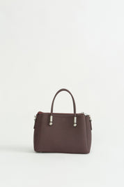 Charm Detaylı Tote Çanta - Mürdüm