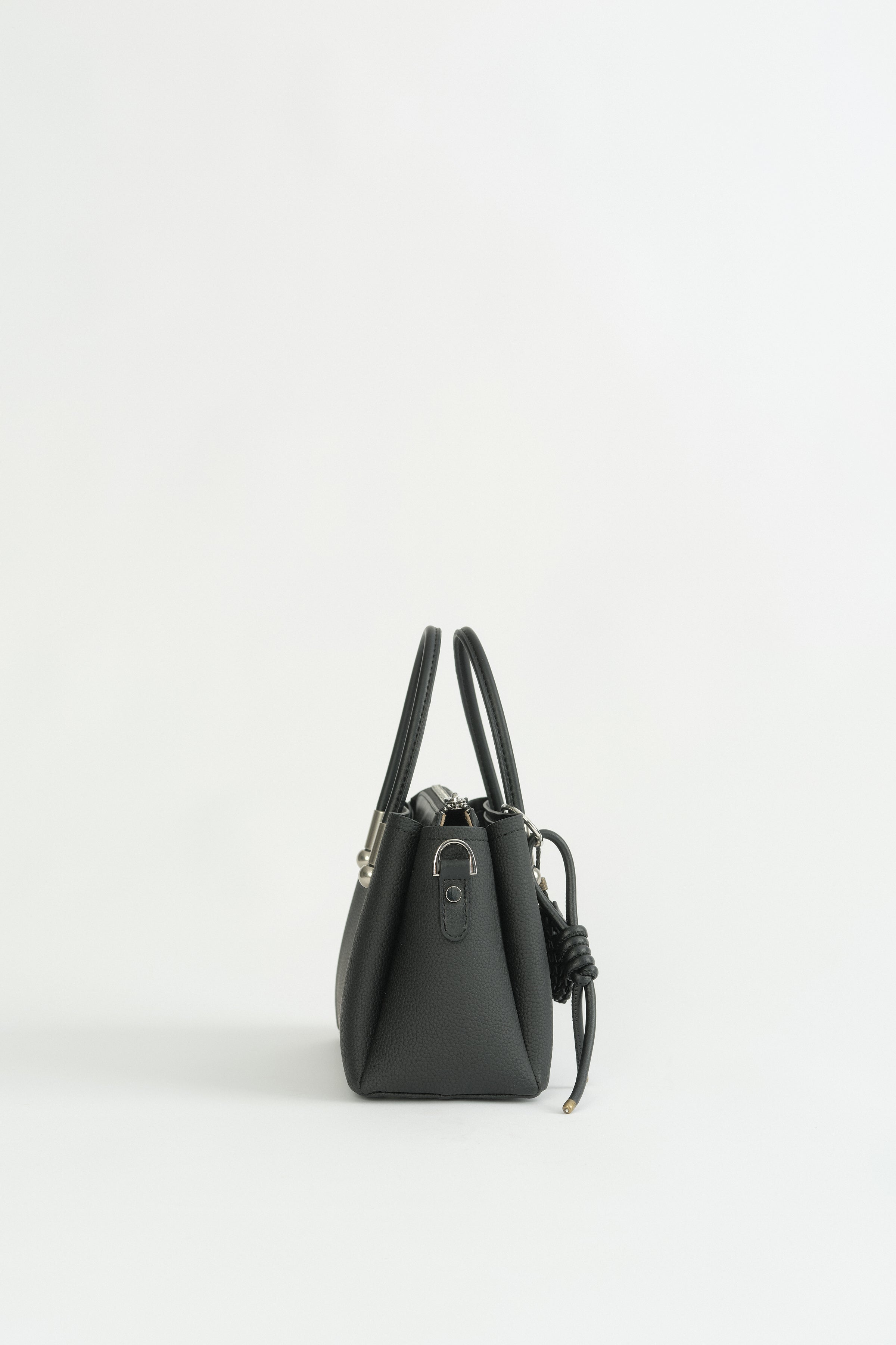 Charm Detaylı Tote Çanta - Siyah