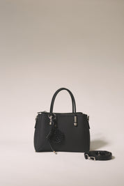 Charm Detaylı Tote Çanta - Siyah