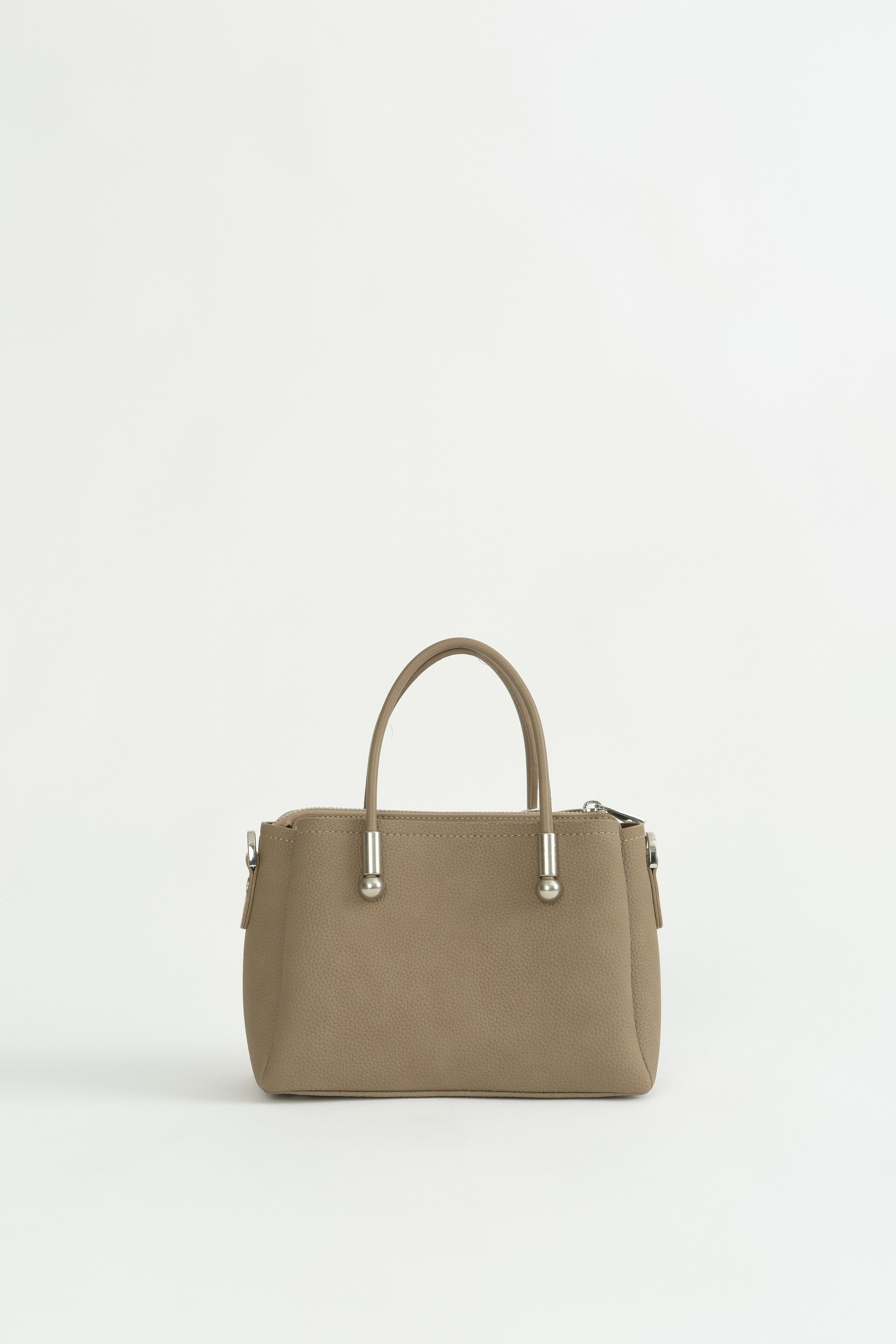 Charm Detaylı Tote Çanta - Vizon